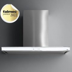   Falmec LUMINA EVO NRS 90 fehér Fali páraelszívó Neon világítás 1 db motor,800 m3/h,37-55 dB,90 cm széles,B