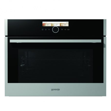 Gorenje BCM598S18X Beépíthető Sütő és Mikrohullámú Beépíthető Sütő,50 L,Teleszkópos sütősín nélkül,Könnyen tisztítható