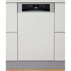   Whirlpool WSBO 3O23 PF X Beépíthető mosogatógép, 10 teríték,9 L,7 prog.,43 dB,E,Felső evőeszk.,45 cm,Digit.kijelző, Autom.ajtónyit.