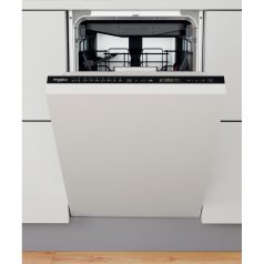   Whirlpool WSIP 4O23 PFE Beépíthető mosogatógép, 10 teríték,9 L,7 prog.,43 dB,E,Felső evőeszk.,45 cm