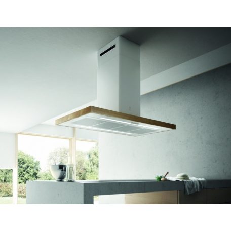 Elica BIO ISLAND WH/A/120 ROVERE Sziget páraelszívó fehér LED világítás 1 db motor,757 m3/h,32-69 dB,119.8 cm széles,A+