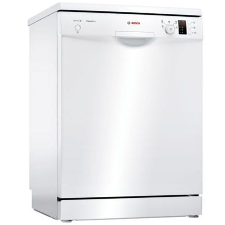 Bosch SMS25AW05E Szabadonálló mosogatógép 9.5 L,7 prog.,48 dB,E,Alsó evőeszk.,60 cm,Digit.kijelző,  Autom.ajtónyit.nélkül