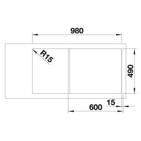 Blanco AXIA III 6S Silgránit jobbos Palaszürke színű üveg tart.Gránit mosogatótál (523473)