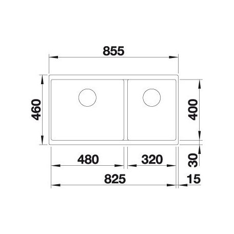 Blanco SUBLINE 480/320-U Silgránit Kávé színű exc.n.Gránit mosogatótál (523593)