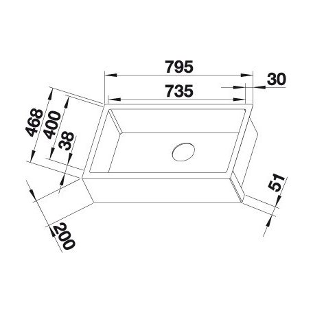 Blanco CRONOS XL 8-IF 190 Standard Rozsdamentes mosogatótálca (523381)