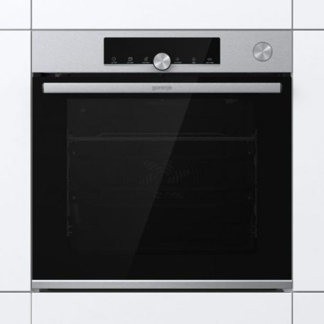 Gorenje BPSA6747A08XWI Beépíthető Sütő 12 funkcióval,77 L,Teleszkópos sütősín,Pirolitikus