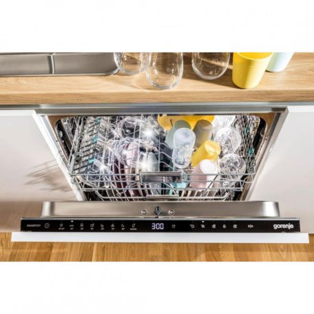 Gorenje GV672C61 Beépíthető mosogatógép UltraClean, 14 teríték,8.6 L,7 prog.,42 dB,C,Alsó evőeszk.,60 cm,Digit.kijelző, Autom.ajtónyit.
