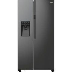   Gorenje NRR9185ESBXL Side-by-side hűtőszekrény E Energiaosztály, Hűtő: 376L, Fagyasztó: 190L, Nofrost, Zajszint: 39 dB, Szél: 91.5 cm, Mag: 178.6 cm, Mély: 69.8 cm, Digitális kijelzővel