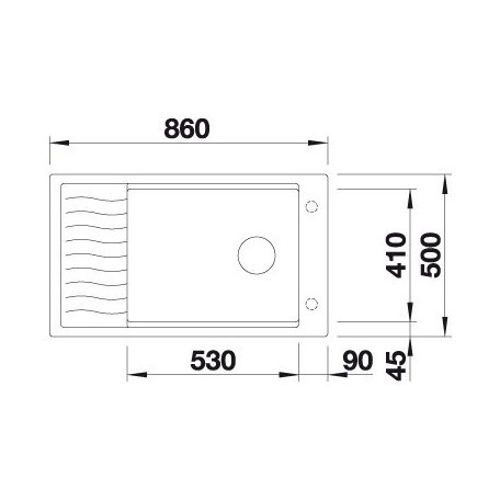 Blanco ELON XL 8S Silgránit Fekete színű- EXC Gránit mosogatótál (525886)