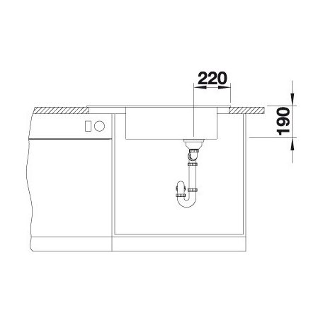 Blanco ELON XL 8S Silgránit Fekete színű- EXC Gránit mosogatótál (525886)