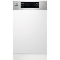   Electrolux EEM43300IX Beépíthető mosogatógép, 10 teríték,9.9 L,8 prog.,44 dB,D,Felső evőeszk.,45 cm,Digit.kijelző, Autom.ajtónyit.