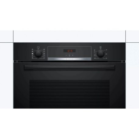 Bosch HRA574BB0 Beépíthető Sütő hozzáadott gőz funkcióval , Digit. Kijelzővel, 71 L, Teleszkópos sütősín nélkül, Öntisztító funkció: Pirolitikus