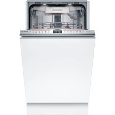   Bosch SPV6EMX05E Beépíthető mosogatógép, 10 teríték,8.9 L,6 prog.,44 dB,C,Felső evőeszk.,45 cm,Digit.kijelző, Autom.ajtónyit.