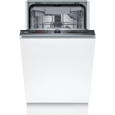   Bosch SPV2HMX42E Beépíthető mosogatógép, 10 teríték,9.5 L,5 prog.,46 dB,E,Felső evőeszk.,45 cm,Digit.kijelző, Autom.ajtónyit.nélkül