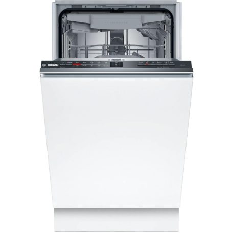 Bosch SPV2HMX42E Beépíthető mosogatógép, 10 teríték,9.5 L,5 prog.,46 dB,E,Felső evőeszk.,45 cm,Digit.kijelző, Autom.ajtónyit.nélkül