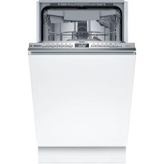   Bosch SPV4HMX10E Beépíthető mosogatógép, 10 teríték,9.5 L,6 prog.,44 dB,E,Felső evőeszk.,45 cm,Digit.kijelző, Autom.ajtónyit.nélkül