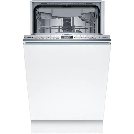 Bosch SPV4HMX10E Beépíthető mosogatógép, 10 teríték,9.5 L,6 prog.,44 dB,E,Felső evőeszk.,45 cm,Digit.kijelző, Autom.ajtónyit.nélkül