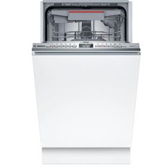   Bosch SPV4EMX24E Beépíthető mosogatógép, 10 teríték,8.9 L,6 prog.,44 dB,C,Felső evőeszk.,45 cm,Digit.kijelző, Autom.ajtónyit.