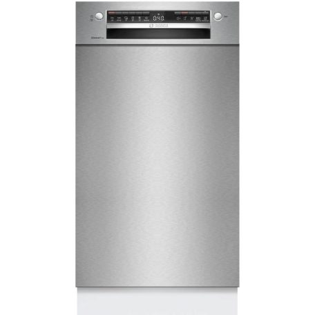 Bosch SPU4HMS10E Aláépíthető mosogatógép, bútorlap nélkül 10 teríték, 9.5 L fogyasztás, 6 program,  44 db zajszint, E energiaosztály, Felső evőeszköztartó tálca, 60 cm, Digit. kijelző