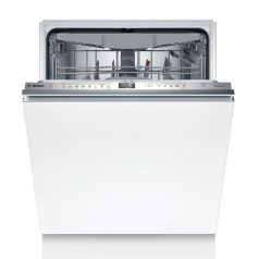   Bosch SMD6ECX12E Beépíthető mosogatógép, bútorlap nélkül 14 teríték, 9 L fogyasztás, 8 program,  42 db zajszint, A energiaosztály, Felső evőeszköztartó tálca, 60 cm, Digit. kijelző