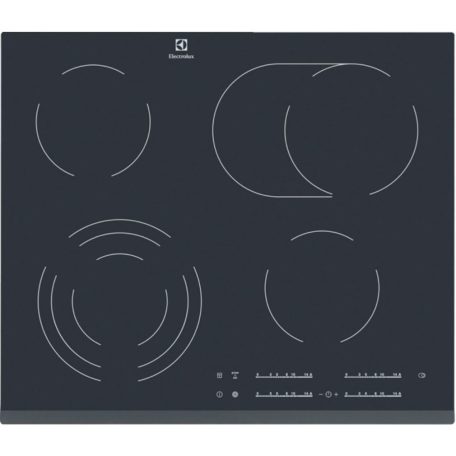 Electrolux EHF6547FXK Beépíthető Kerámia főzőlap Keret nélküli,7100 W,Érintőszenzoros,Gyerekzár,