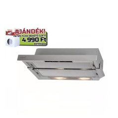   Cata TF-5260 X/L alu Beépíthető Kihúzható páraelszívó (Ledes) LED világítás 2 db motor,350 m3/h,54-68 dB,60 cm széles,E