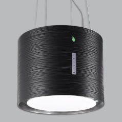   Falmec TWISTER E.ion BLACK Sziget páraelszívó LED világítás  1 db motor, 450 m3/h,  56-65 dB zajszint,  45 cm széles,  B Energiaosztály