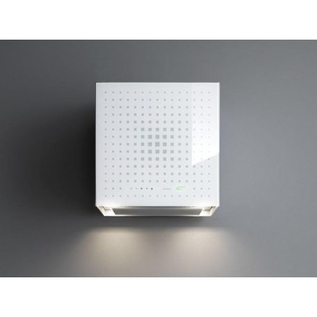 Falmec RUBIK E.ion WHITE fali Fali páraelszívó LED világítás 1 db motor,450 m3/h,56-65 dB,42 cm széles,B