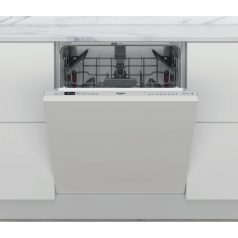   Whirlpool WI 7020 P Beépíthető mosogatógép, 14 teríték,9.5 L,8 prog.,46 dB,E,Alsó evőeszk.,60 cm,Digit.kijelző, Autom.ajtónyit.