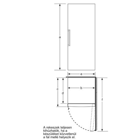 Bosch GSN58AWCV Fagyasztószekrény,C/366L,Nofrost,38 dB,Szél: 70 cm,Mag: 191 cm,Mély: 78 cm