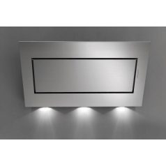   Falmec QUASAR EVO GLASS 90 T800 Fali páraelszívó szürke LED világítás  1 db motor, 750 m3/h,  48-60 dB zajszint,  90 cm széles,  B Energiaosztály