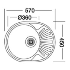   LIVINOX RONDO 157 natúr Rozsdamentes mosogatótál (EC-157K)