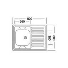   LIVINOX 120 60-as sorozat natúr balos Rozsdamentes mosogatótál (N-120BK)