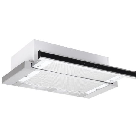 SILVERLINE NEW LINE 1350 60cm feketeBeépíthető Kihúzható páraelszívó LED világítás 2 db motor,483 m3/h,57-68 dB,60 cm széles,E