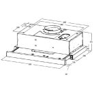 HOMEFORT HPK611W Beépíthető Kihúzható páraelszívó LED világítás 1 motor,408 m3/h,54-66 dB,60 cm széles,B 