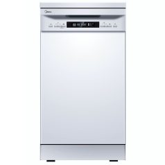   Midea MFD45S350W-HR Szabadonálló mosogatógép,10 teríték,8 L,9 prog.,44 dB,C,Felső evőeszk.,45 cm,Digit.kijelző, Autom.ajtónyit.nélkül