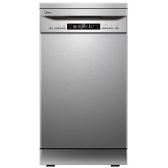   Midea MFD45S350S-HR Szabadonálló mosogatógép,10 teríték,8 L,9 prog.,44 dB,C,Felső evőeszk.,45 cm,Digit.kijelző, Autom.ajtónyit.