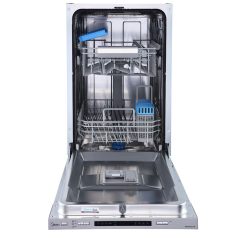   Midea MID45S201-HR Beépíthető mosogatógép, 10 teríték,9 L,8 prog.,47 dB,E,Alsó evőeszk.,45 cm,Digit.kijelző, Autom.ajtónyit.nélkül