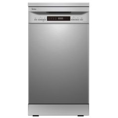   Midea MFD45S200X.2-ES Szabadonálló mosogatógép,10 teríték,9 L,9 prog.,49 dB,E,Alsó evőeszk.,45 cm,Digit.kijelző, Autom.ajtónyit.