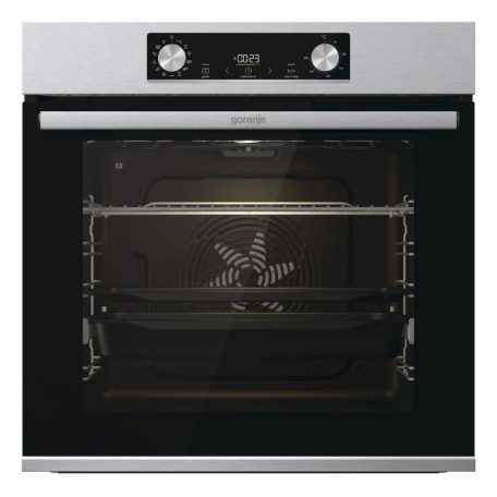 Gorenje BPS6737E14X Beépíthető Sütő 12 funkcióval,77 L,Teleszkópos sütősín,Pirolitikus