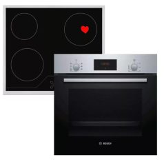   Bosch HBF133BR0 Beépíthető Sütő + HOMEFORT HFBK64T2B Beépíthető Kerámia főzőlap