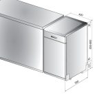 Whirlpool WSFC 3M27 X Szabadonálló mosogatógép 9 L,6 prog.,47 dB,E,Alsó evőeszk.,45 cm,Digit.kijelző, Autom.ajtónyit.nélkül