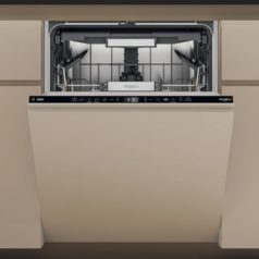   Whirlpool W7I HT40 TS Beépíthető mosogatógép, 15 teríték,9.5 L,7 prog.,40 dB,C,Felső evőeszk.,60 cm,Digit.kijelző, Autom.ajtónyit.