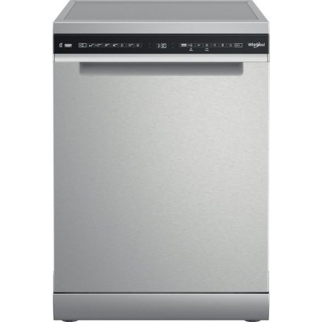 Whirlpool W7F HS51 X Szabadonálló mosogatógép 15 teríték,9.5 L,8 prog.,41 dB,B,Felső evőeszk.,60 cm,Digit.kijelző, Autom.ajtónyit.