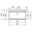 Elleci Best 360 Workstation G40 Nero Gránit mosogatótálca (LGB36040) Munkalapra szerelhető