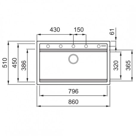 Elleci Best 360 Workstation G40 Nero Gránit mosogatótálca (LGB36040) Munkalapra szerelhető