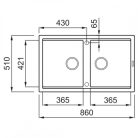 Elleci Best 450 Titanium Gránit mosogatótálca (LMB45073)Munkalapra szerelhető