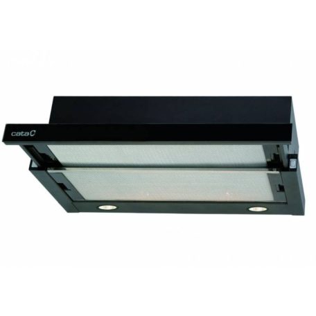 Cata TF-2003/60 LED BLACK GLASS Beépíthető Kihúzható páraelszívó LED világítás  1 db motor, 340 m3/h,  46-57 dB zajszint,  60 cm széles,  C Energiaosztály