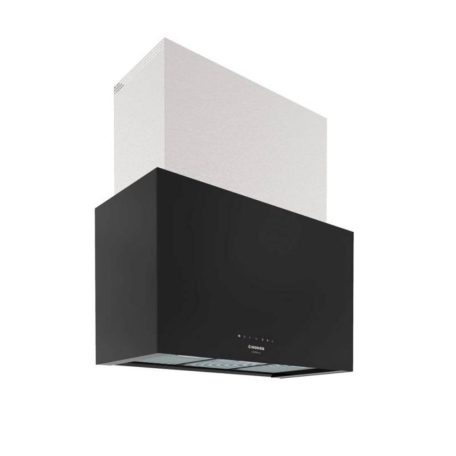 Nodor NorBreeze CUBE GLASS ECO 90 BK Fali páraelszívó LED világítás 1 db motor, 820 m3/h, 50-67 dB zajszint, 90 cm széles,  A Energiaosztály