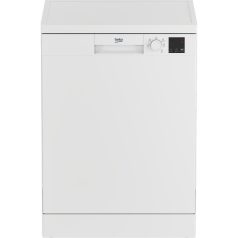   Beko DVN05320W Szabadonálló mosogatógép, 13 teríték,12.9 L,5 prog.,49 dB,E,Alsó evőeszk.,60 cm,Digit.kijelző, Autom.ajtónyit.nélkül